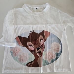 White Kids Shirt with Deer Print